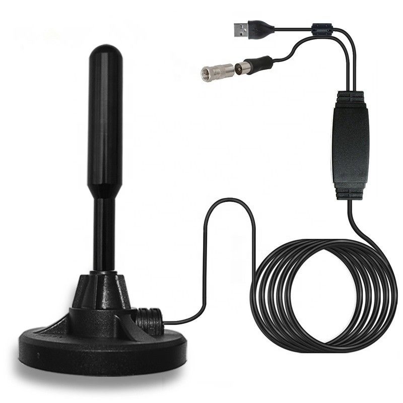 High Gain 4G 700-2700Mhz Copper Rod TV Antenna Automatic HDTV Digital Indoor Sucker Antenna Waterproof