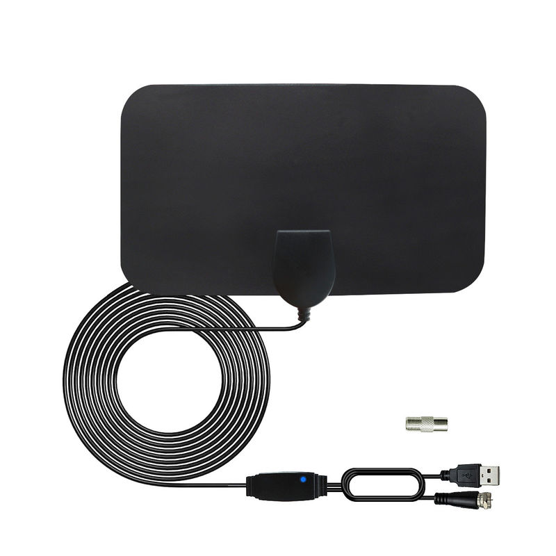 4K Digital TV Antenna 50 Miles Booster DVB-T Aerial HD Flat Indoor Active 25DBi High Gain VHF UHF  For TV signal receiver