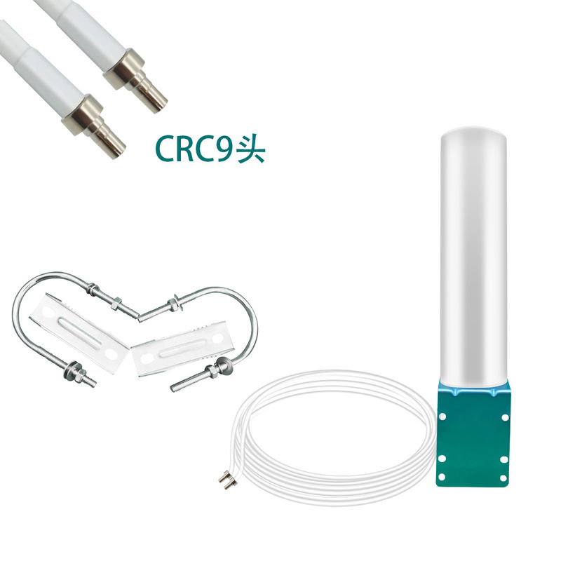 Barrel 2.4GHz 5.8GHz Dual Band 14dBi High Gain Outdoor 5GHz WiFi Antenna with  CRC9 Extension Cable