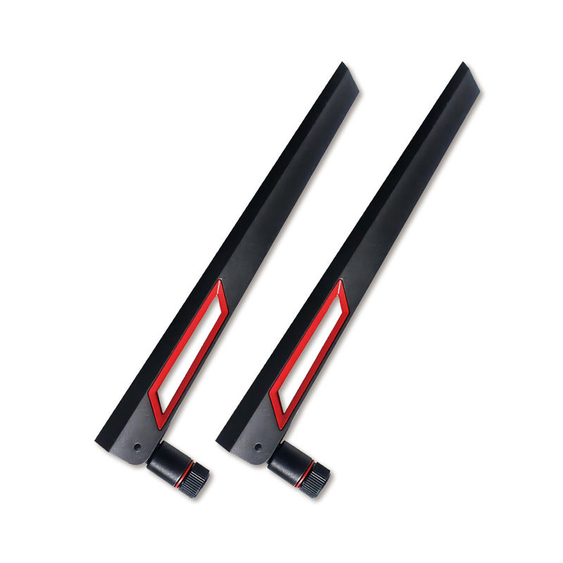 2.4GHz 5.8GHz Dual Band WiFi Antenna 10dbi  Foldable black red Rubber Antenna
