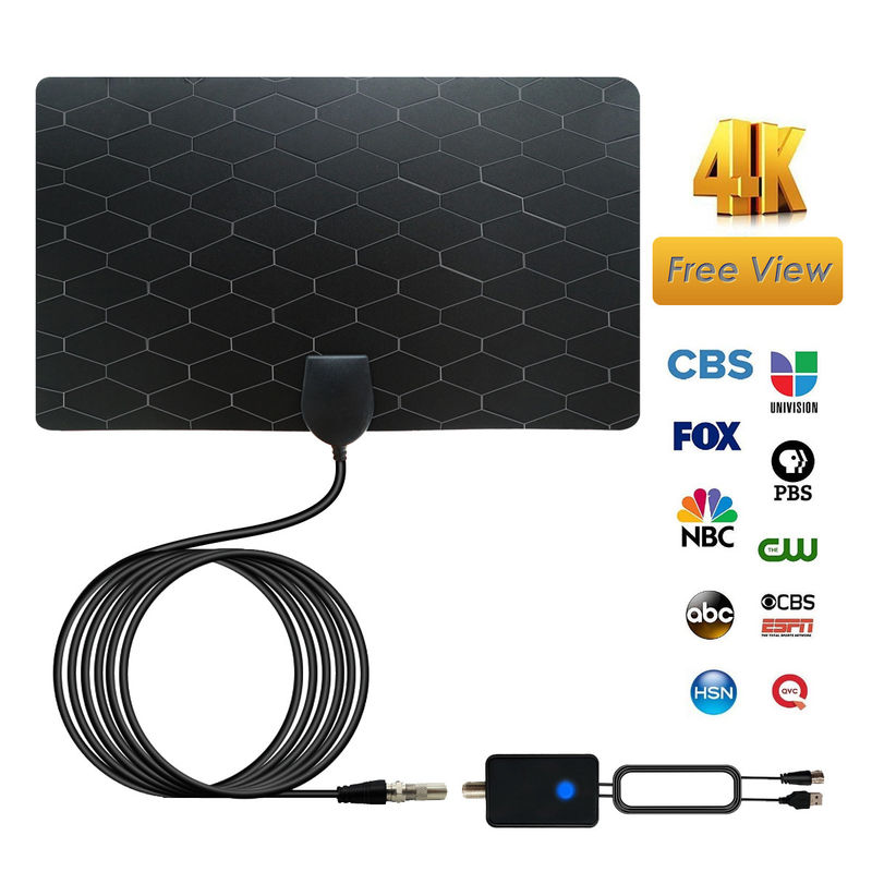 Customized Cable Length 3m 10ft /5m 16ft Digital DVB-T TV Antenna Freeview Aerial HDTV Strong Signal Indoor UHF VHF Indoor