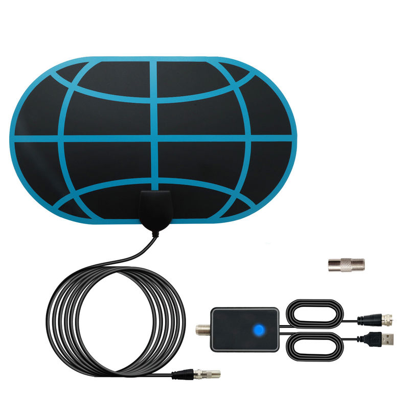 Newest Thin Flat Panel TV Antenna HDTV Antenna with 4K HD / VHF / UHF / FM Signal Amplifier for DVB-T / DVB-T 2