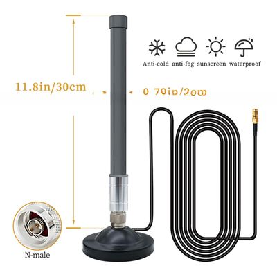 0-6000 MHZ Frequency High Gain 8dBi 2.4G 5.8G WIFI Outdoor Fiberglass Omni Directional Antenna with N-type Connector