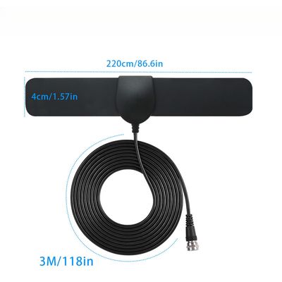 VSWR 1.5 Frequency VHF 174-230mhz/UHF470-862mhz Full HD VHF UHF Digital Indoor TV Antenna with Signal Amplified