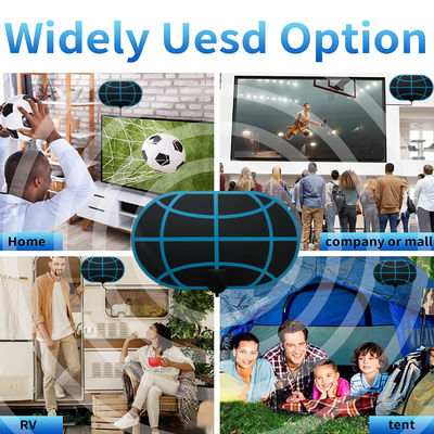 Newest Thin Flat Panel TV Antenna HDTV Antenna with 4K HD / VHF / UHF / FM Signal Amplifier for DVB-T / DVB-T 2